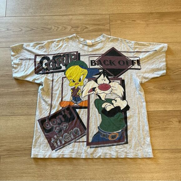 Vintage Looney Tunes Tweety Sylvester Single Stitch Made in USA T-shirt - Picture 1 of 9